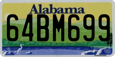 AL license plate 64BM699