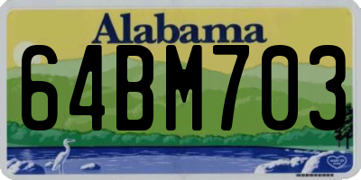 AL license plate 64BM703