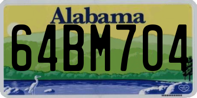 AL license plate 64BM704