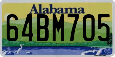 AL license plate 64BM705