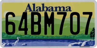AL license plate 64BM707
