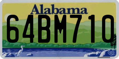 AL license plate 64BM710