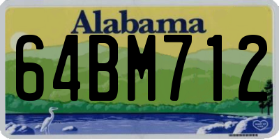 AL license plate 64BM712