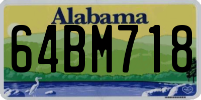AL license plate 64BM718
