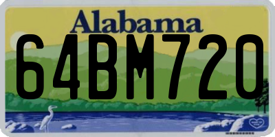 AL license plate 64BM720