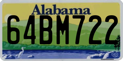 AL license plate 64BM722