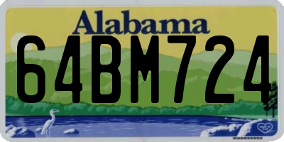 AL license plate 64BM724