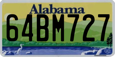 AL license plate 64BM727