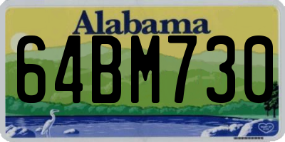 AL license plate 64BM730