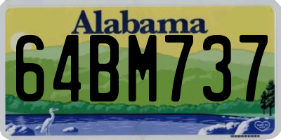 AL license plate 64BM737