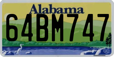 AL license plate 64BM747