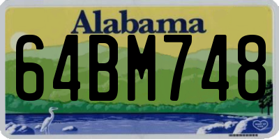 AL license plate 64BM748