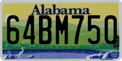 AL license plate 64BM750