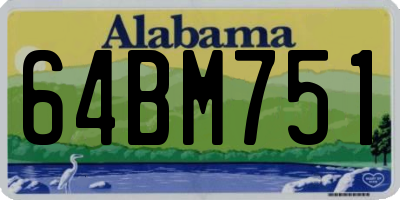 AL license plate 64BM751