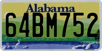 AL license plate 64BM752