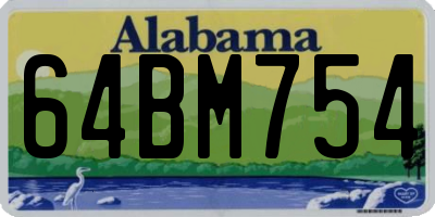 AL license plate 64BM754
