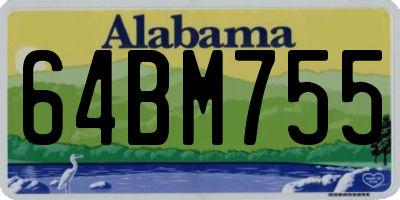 AL license plate 64BM755