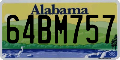 AL license plate 64BM757