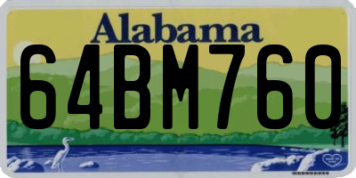 AL license plate 64BM760