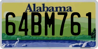 AL license plate 64BM761