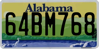 AL license plate 64BM768
