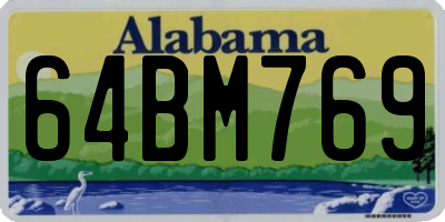 AL license plate 64BM769