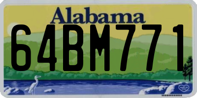 AL license plate 64BM771