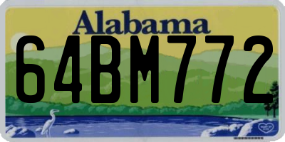 AL license plate 64BM772
