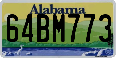AL license plate 64BM773