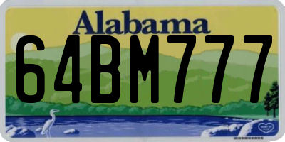 AL license plate 64BM777