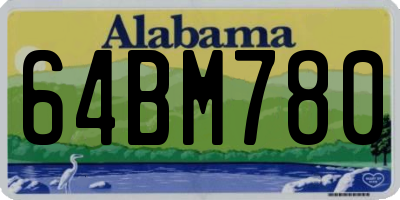 AL license plate 64BM780
