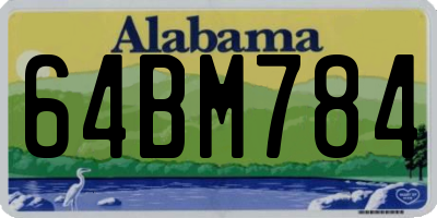 AL license plate 64BM784
