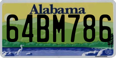 AL license plate 64BM786