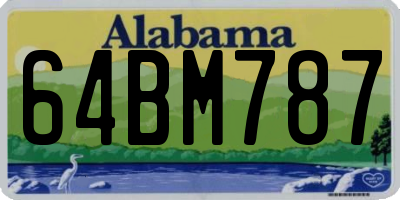 AL license plate 64BM787
