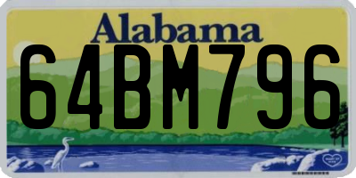 AL license plate 64BM796