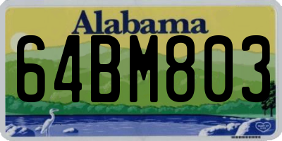 AL license plate 64BM803