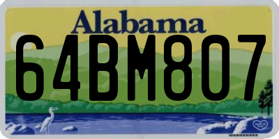 AL license plate 64BM807