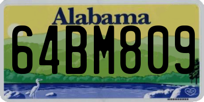 AL license plate 64BM809