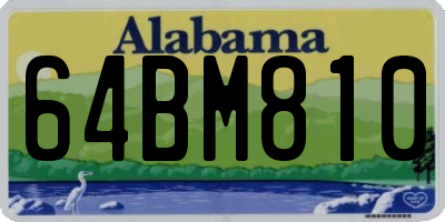 AL license plate 64BM810