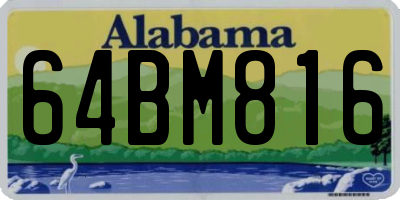AL license plate 64BM816
