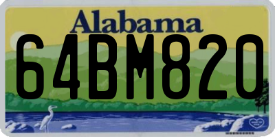 AL license plate 64BM820