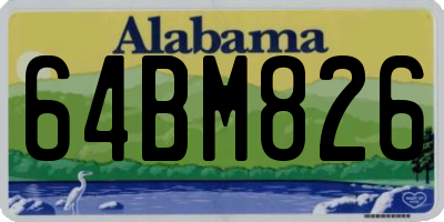 AL license plate 64BM826