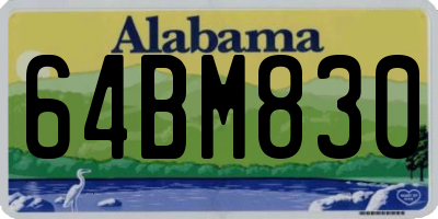AL license plate 64BM830
