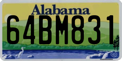 AL license plate 64BM831