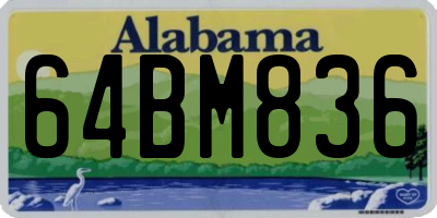 AL license plate 64BM836