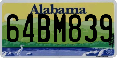 AL license plate 64BM839