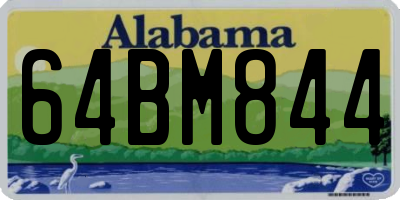 AL license plate 64BM844