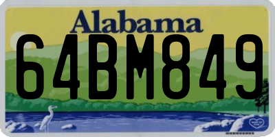 AL license plate 64BM849