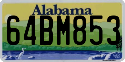 AL license plate 64BM853