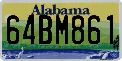 AL license plate 64BM861
